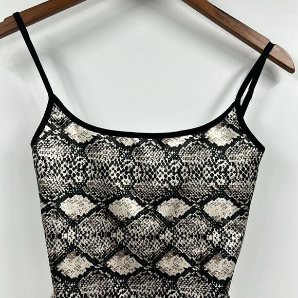 Free People Grey Snake Combo Bodysuit Small New With Tags - Picture 3 of 9